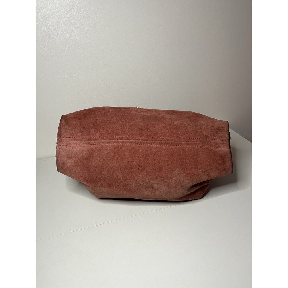 Michael Kors Brown Suede Hobo Bag Rust Color Gold Hardware Whipstitch Boho Large - Picture 9 of 13